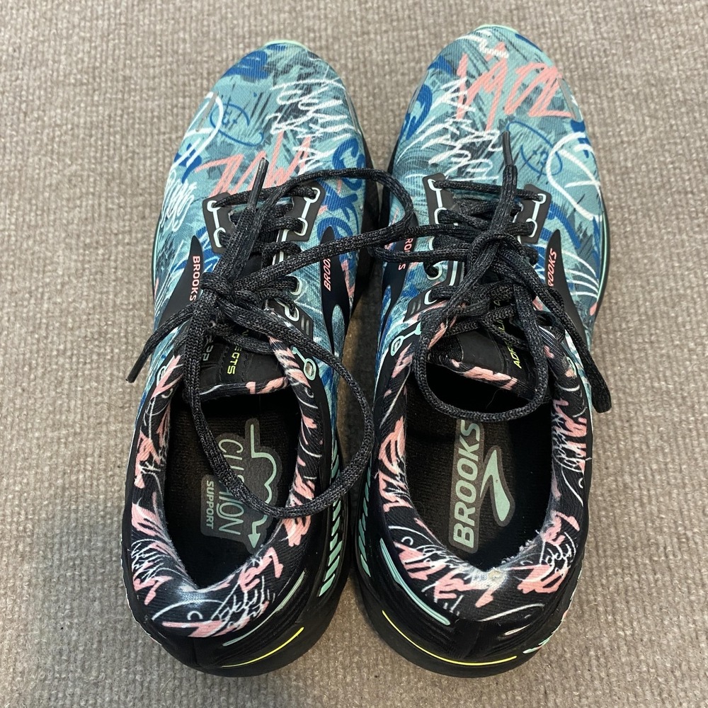 Brooks Adrenaline GTS 22 Shoes Womens 9 Multicolor Graffiti Sneakers Running - Picture 8 of 12